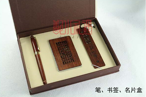 红木纪念品 红木书签 红木名片盒 红木笔